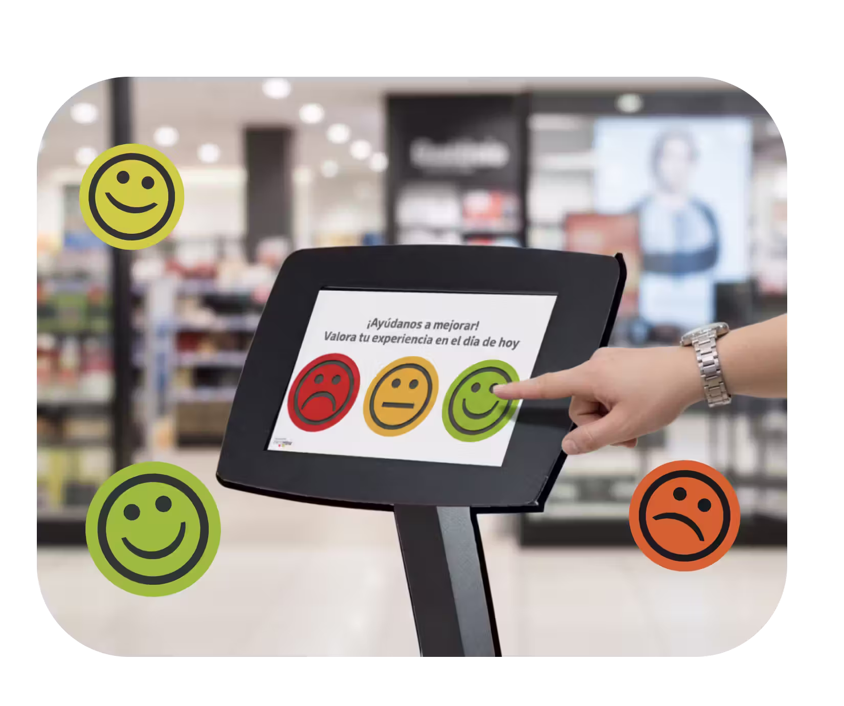 Surveys with Smiley Feedback Tablet