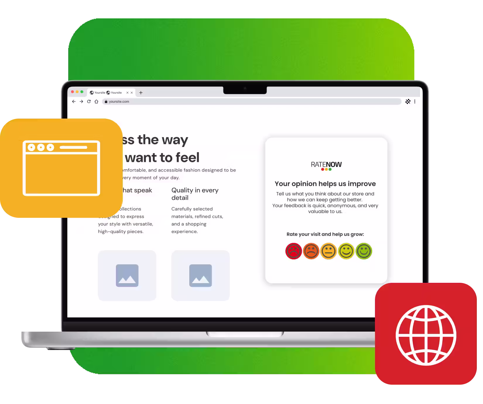 Website-integrated surveys